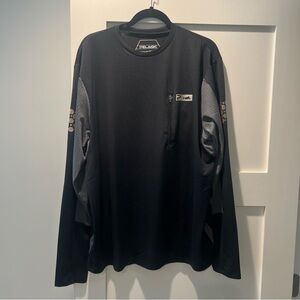 Men’s Pelagic Aeroflex Tek Shirt Long Sleeve Fishing Zipper Pocket Large UPF50+